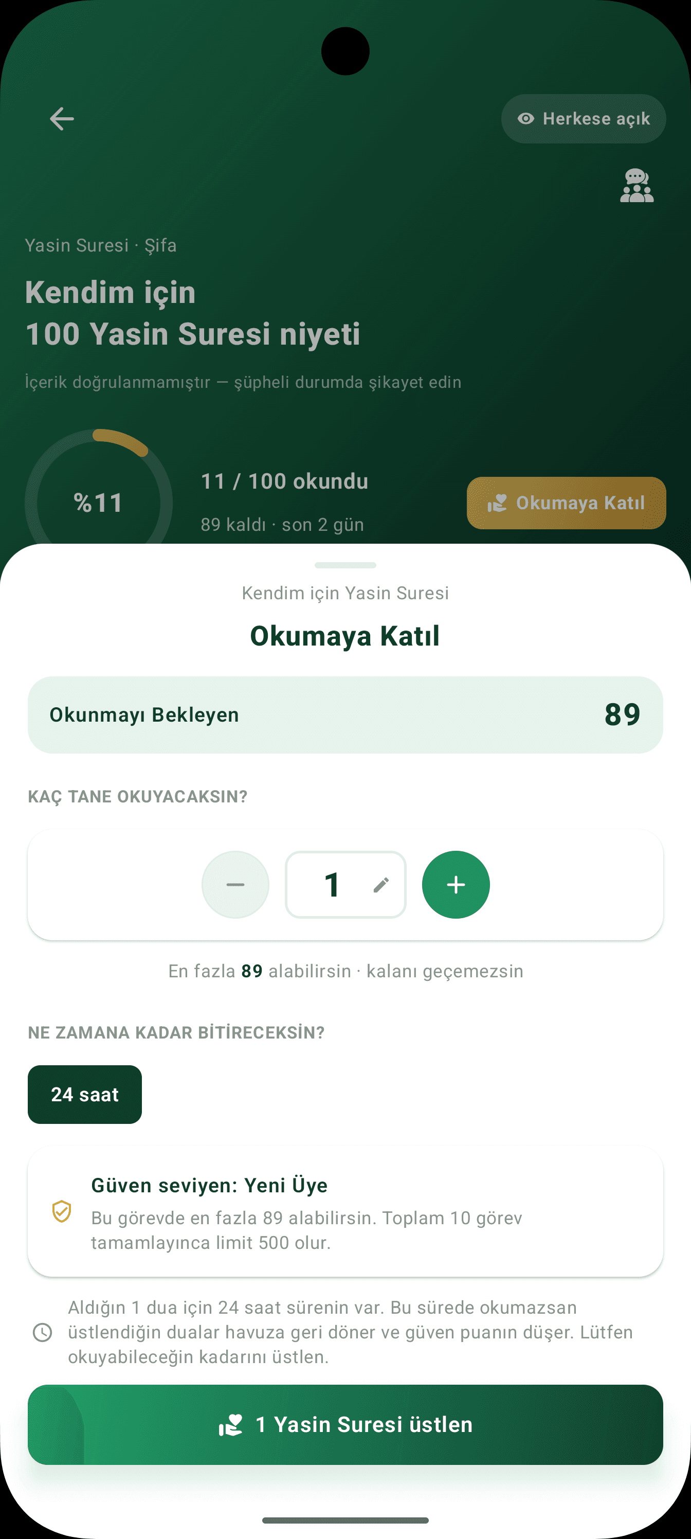 Niyet Pro ekranı 2